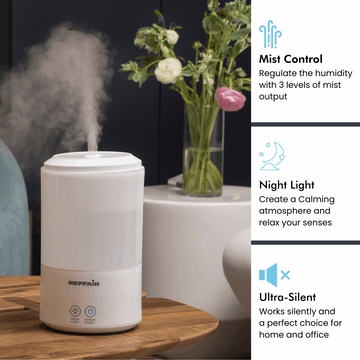 Reffair Caligo 50 Ultrasonic 3.5L Cool Mist Humidifier for Rooms with Aromatherapy